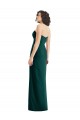 Long Ever Green Sleeveless A-Line Low Back Front Slit Bridesmaid Dress Birmingham