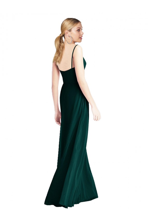 Long Ever Green Sleeveless A-Line Low Back Bridesmaid Dress Birmingham