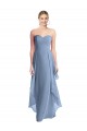 Long Dusty Blue Sleeveless A-Line Chiffon Formal Dress / Bridesmaid Dress Birmingham