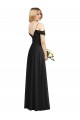 Long Black Cold Shoulder A-Line Semi Formal Evening Dress / Bridesmaid Dress Birmingham