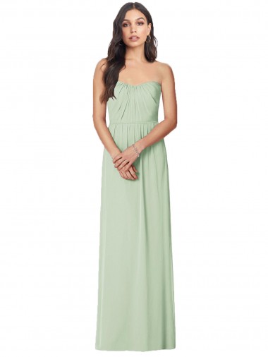 Long Sage Sleeveless Trumpet Bridesmaid Dress Birmingham