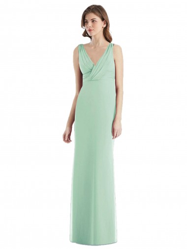 Long Mint Green Sleeveless Trumpet Open Back Bridesmaid Dress / Evening Dress Birmingham