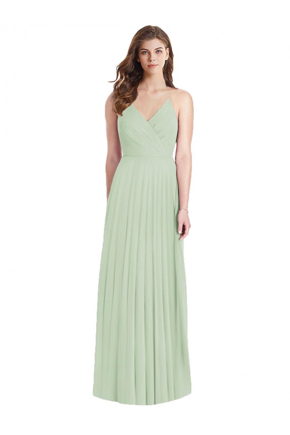 Long Sage Cold Shoulder Trumpet Semi Formal Evening Dress / Bridesmaid Dress Birmingham