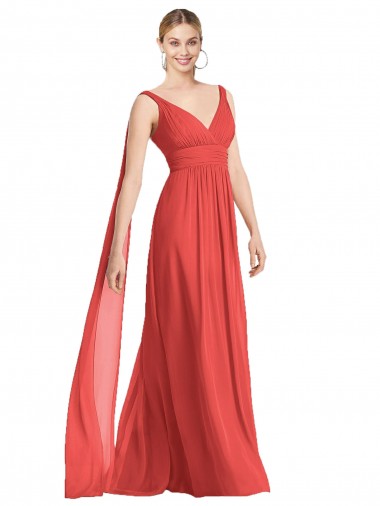 Long Firecracker Sleeveless A-Line Low Back Bridesmaid Dress Birmingham