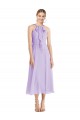 Tea length Lilac Sleeveless A-Line V-Back Prom Dress / Bridesmaid Dress Birmingham