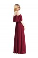 Long Royal Blue Cold Shoulder A-Line Bridesmaid Dress Birmingham