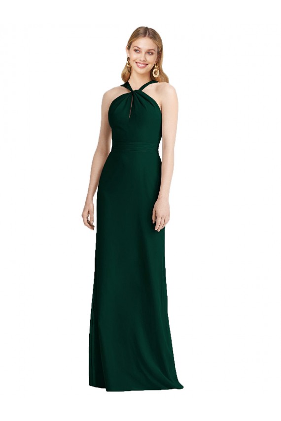 Long Ever Green Sleeveless Trumpet Bridesmaid Dress Birmingham