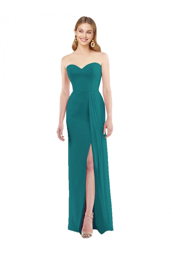 Long Hunter Sleeveless Trumpet Bridesmaid Dress Birmingham