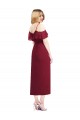 Cocktail Length Salmon Cold Shoulder Trumpet High Low Bridesmaid Dress Birmingham
