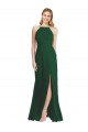 Long Dark Green Sleeveless A-Line Semi Formal Evening Dress / Bridesmaid Dress Birmingham