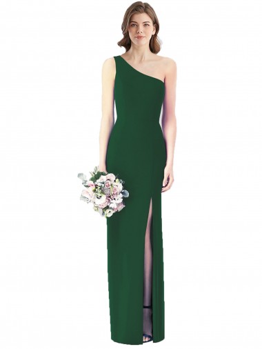 Long Dark Green Sleeveless Trumpet Bridesmaid Dress Birmingham