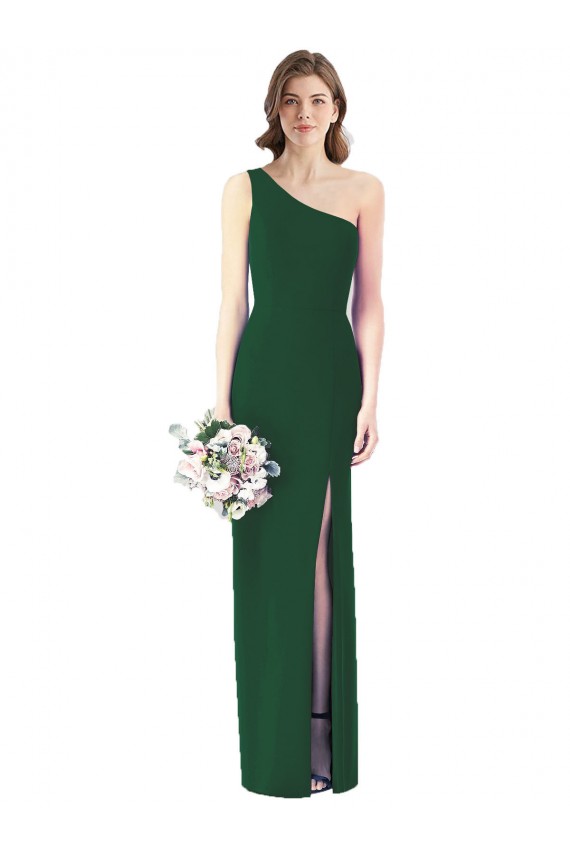 Long Dark Green Sleeveless Trumpet Bridesmaid Dress Birmingham