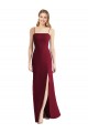 Long Burgundy Sleeveless Trumpet Tie Back Bridesmaid Dress Birmingham