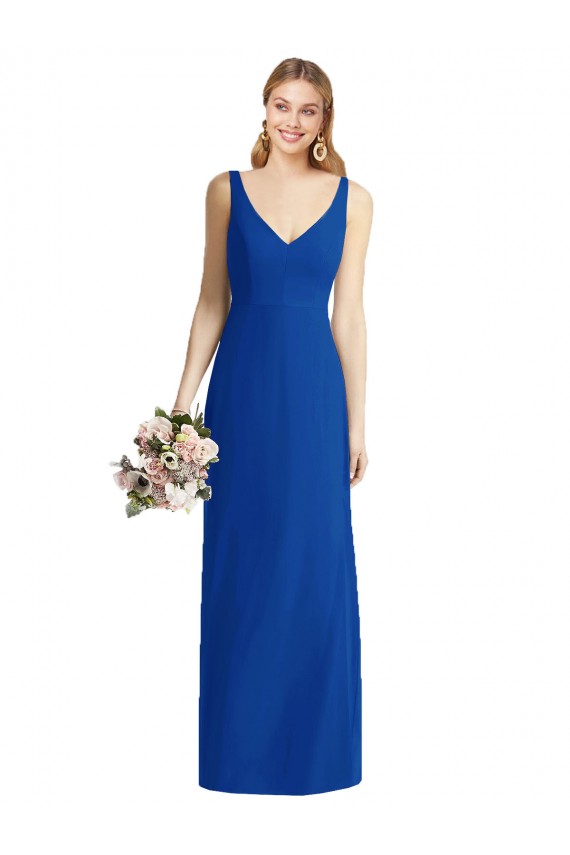 Long Royal Blue Sleeveless Mermaid Bridesmaid Dress Birmingham
