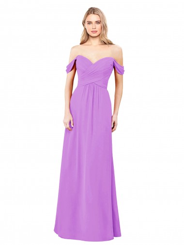 Long Violet Sleeveless A-Line Bridesmaid Dress Birmingham