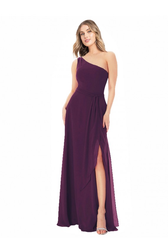 Long Grape Sleeveless A-Line Formal Dress / Bridesmaid Dress Birmingham