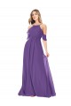 Long Plum Purple Cold Shoulder A-Line Bridesmaid Dress Birmingham