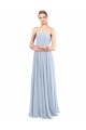 Long Light Sky Blue Sleeveless A-Line Low Back Bridesmaid Dress Birmingham