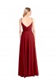Long Red Sleeveless A-Line V-Back Bridesmaid Dress Birmingham