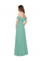 Long Jade Flounce Sleeves A-Line Open Back Bridesmaid Dress Birmingham