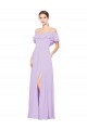 Long Lilac Sleeveless A-Line Low Back Bridesmaid Dress Birmingham