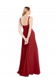 Long Red Sleeveless A-Line Side Slit Bridesmaid Dress Birmingham