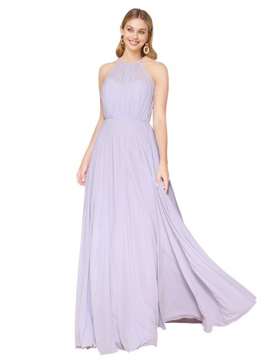 Long Lilac Sleeveless A-Line Formal Evening Gown / Prom Dress / Bridesmaid Dress Birmingham