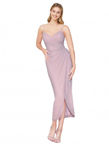 Knee Length Primrose Sleeveless Mermaid V-Back High Low Evening Gown / Prom Dress / Bridesmaid Dress Birmingham