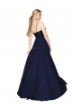 Long Dark Navy Sleeveless A-Line Semi Formal Evening Dress / Prom Dress / Bridesmaid Dress Birmingham