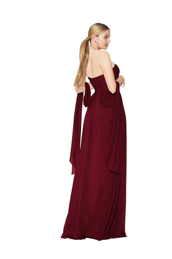 Long Burgundy Sleeveless A-Line Formal Evening Gown / Prom Dress / Bridesmaid Dress Birmingham