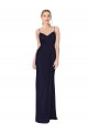 Long Dark Navy Sleeveless Mermaid V-Back Bridesmaid Dress / Formal Dress Birmingham