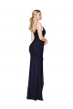 Long Dark Navy Sleeveless Mermaid V-Back Bridesmaid Dress / Formal Dress Birmingham