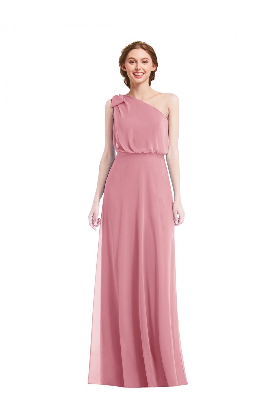 Long Skin Pink Sleeveless A-Line Semi Formal Evening Dress / Bridesmaid Dress Birmingham