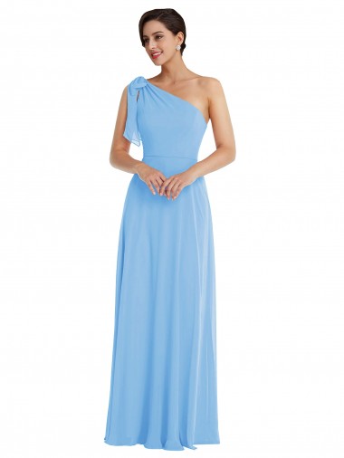 Long Periwinkle Sleeveless Trumpet Semi Formal Evening Dress / Bridesmaid Dress Birmingham