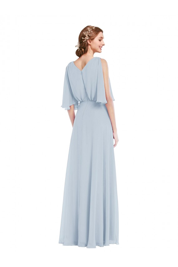 Long Sea Glass Half Sleeves A-Line Evening Gown / Bridesmaid Dress Birmingham