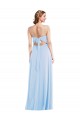 Long Light Sky Blue Sleeveless A-Line Front Slit Formal Evening Gown / Bridesmaid Dress Birmingham