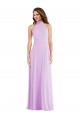 Long Lilac Sleeveless A-Line Low Back Semi Formal Evening Dress / Bridesmaid Dress Birmingham