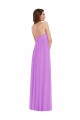 Long Violet Sleeveless A-Line Low Back Semi Formal Evening Dress / Bridesmaid Dress Birmingham
