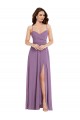 Long Dark Lavender Sleeveless A-Line Low Back Bridesmaid Dress / Formal Dress Birmingham