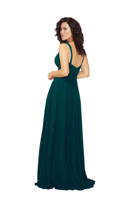 Long Hunter Sleeveless A-Line Low Back Bridesmaid Dress Birmingham