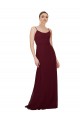 Long Burgundy Gold Sleeveless A-Line Keyhole Back Bridesmaid Dress Birmingham