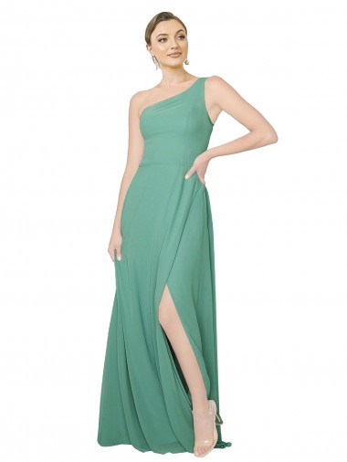 Long Icelandic Silver Sleeveless A-Line Soft Chiffon Bridesmaid Dress Birmingham