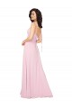 Long Barely Pink Sleeveless A-Line V-Back Bridesmaid Dress Birmingham