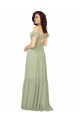 Long Saffron Cold Shoulder A-Line Keyhole Back Bridesmaid Dress Birmingham