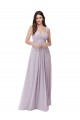 Long Pink Glow Sleeveless A-Line Low Back Bridesmaid Dress Birmingham