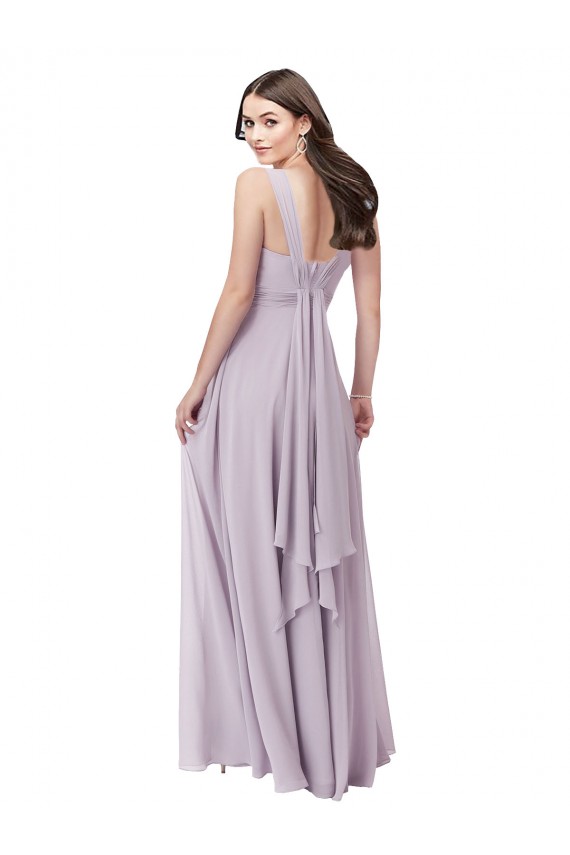 Long Pink Glow Sleeveless A-Line Low Back Bridesmaid Dress Birmingham