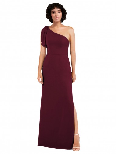 Long Burgundy Sleeveless A-Line Formal Evening Gown / Bridesmaid Dress Birmingham