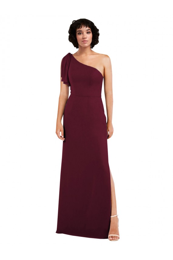 Long Burgundy Sleeveless A-Line Formal Evening Gown / Bridesmaid Dress Birmingham