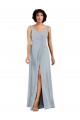 Long Sea Glass Sleeveless Column Low Back Bridesmaid Dress Birmingham