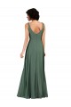 Long Sea Glass Sleeveless Column Low Back Bridesmaid Dress Birmingham